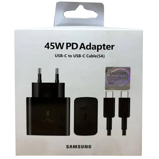 Samsung 45W PD Adapter with USB-C to USB-C 5A Cable samsung — image 1